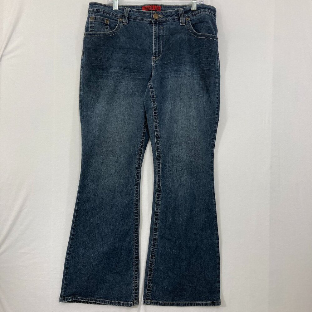 Vintage Zana Di size 16 Blue Dark‎ Wash Flare Jeans